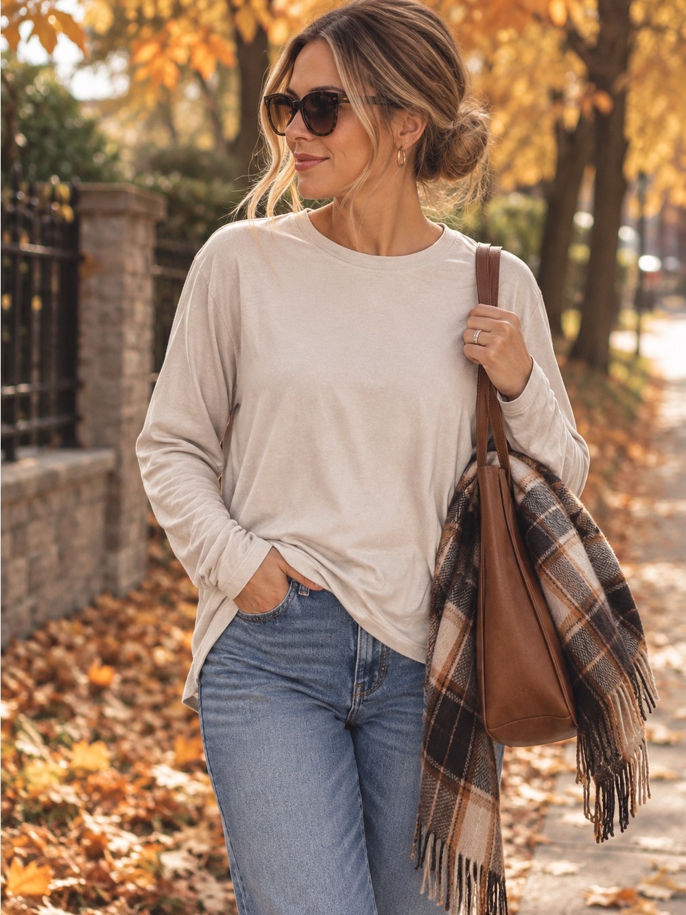 Street Legal Cream Long Sleeve Top XXL | Cotton Blend | Minimalist